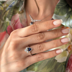 Sapphire Diamond Ring - 2