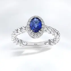 Sapphire Diamond Ring - Zen Diamond