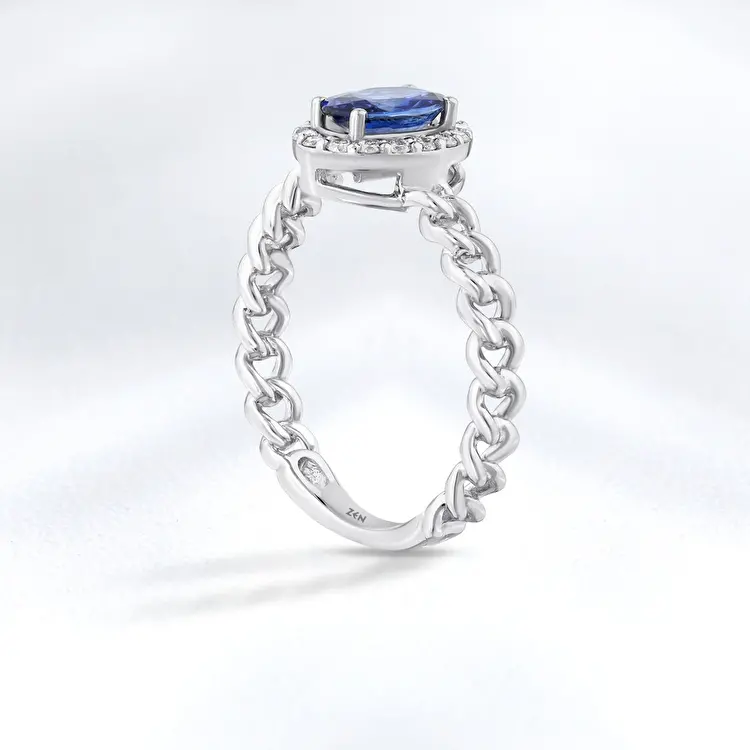 Sapphire Diamond Ring - 2