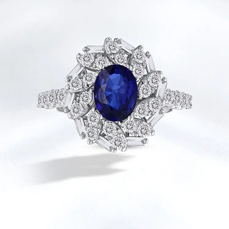 Sapphire Diamond Ring - 1