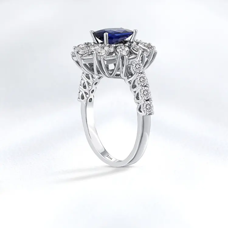 Sapphire Diamond Ring - 2