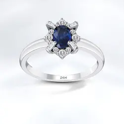 Sapphire Diamond Ring - Zen Diamond
