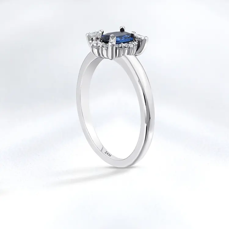 Sapphire Diamond Ring - 2