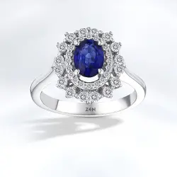 Sapphire Diamond Ring - Zen Diamond