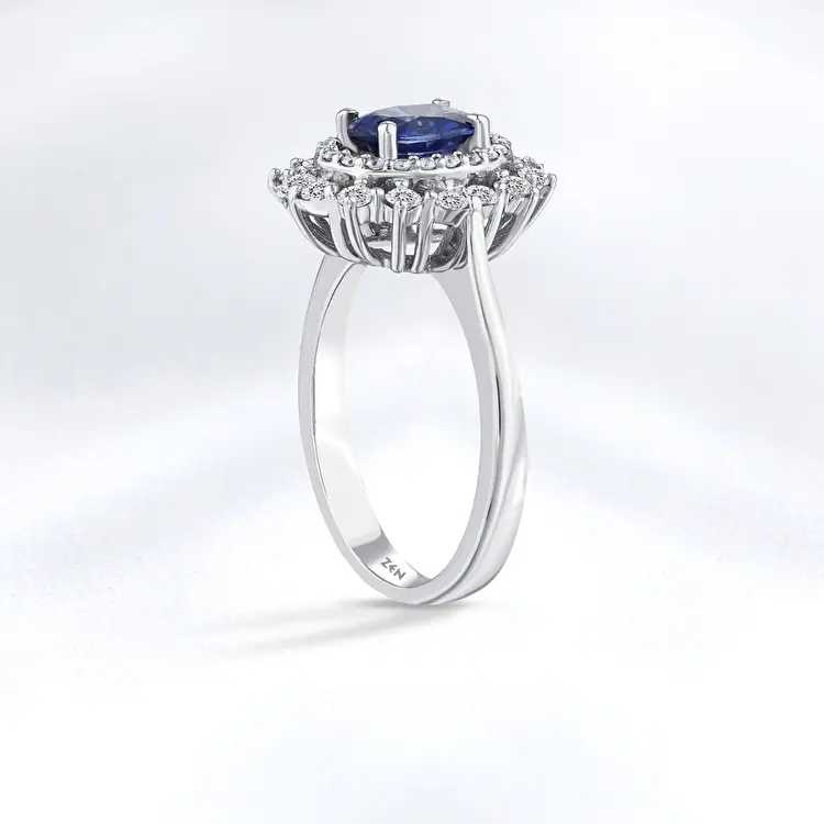 Sapphire Diamond Ring - 2