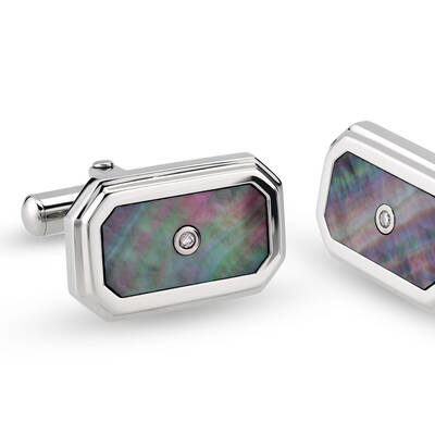 كافلنكس ستانلس ستيل مرصع بالألماس 0,03 قراط - 2