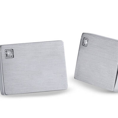 كافلنكس ستانلس ستيل مرصع بالألماس 0,04 قراط - 2