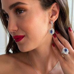 Tanzanite Diamond Earrings - Zen Diamond