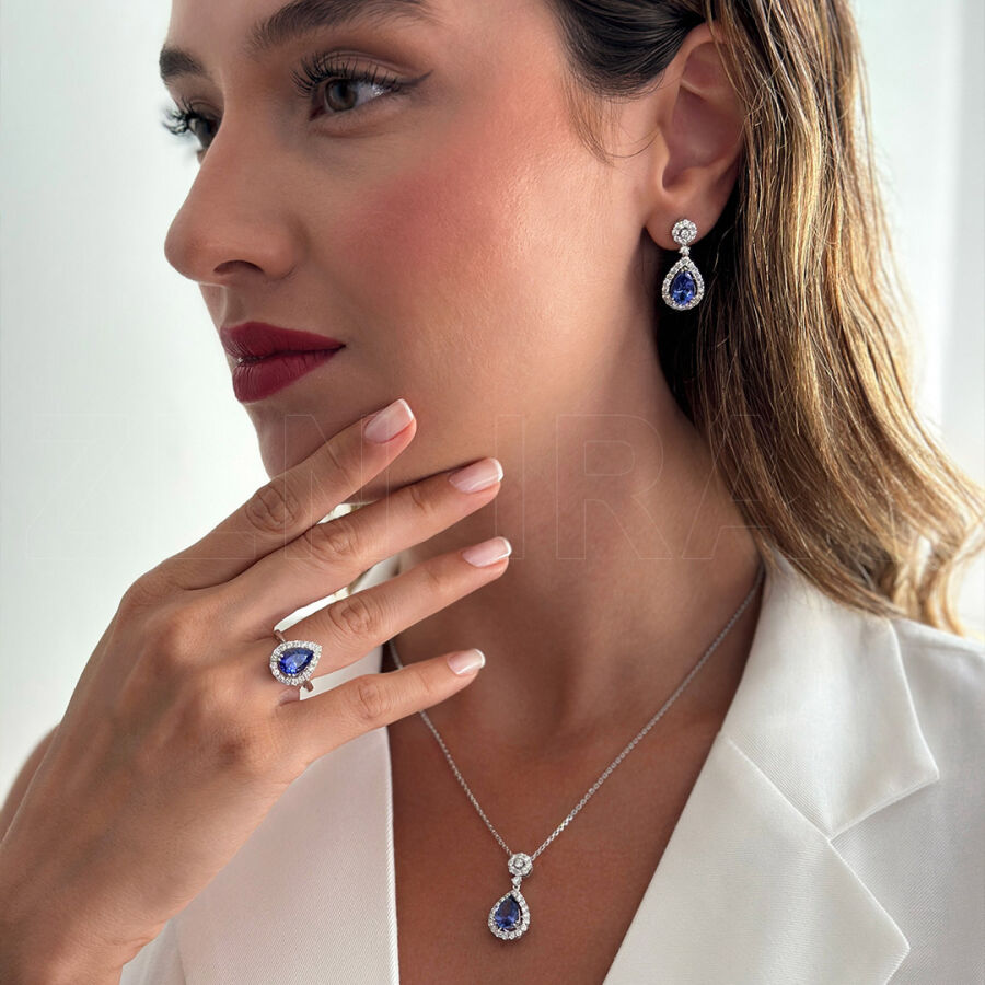Tanzanite Diamond Pendant - 1