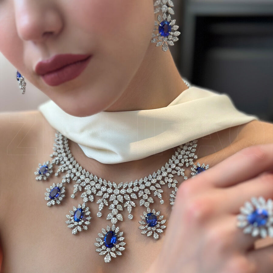Tanzanite Diamond Set - 4